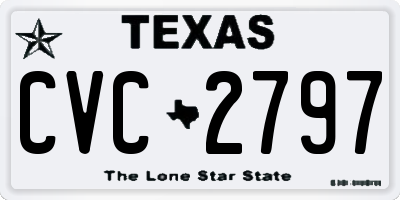 TX license plate CVC2797