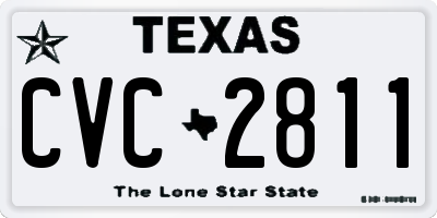 TX license plate CVC2811