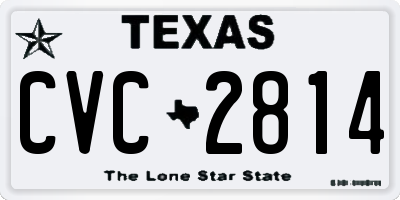 TX license plate CVC2814
