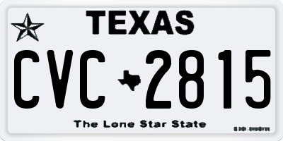 TX license plate CVC2815