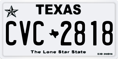 TX license plate CVC2818