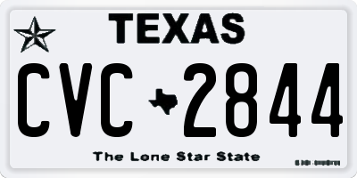 TX license plate CVC2844