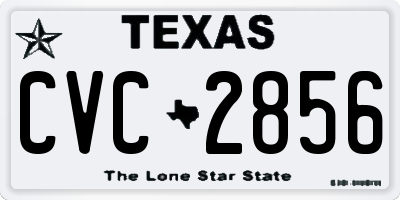 TX license plate CVC2856