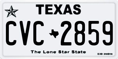 TX license plate CVC2859