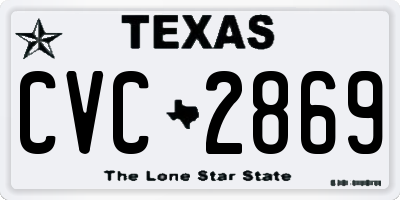 TX license plate CVC2869