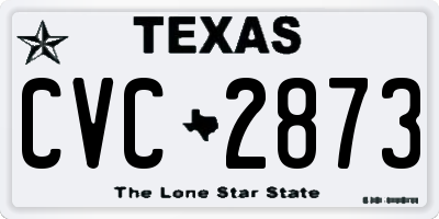 TX license plate CVC2873