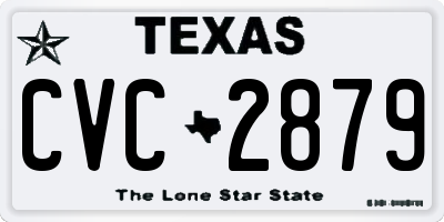 TX license plate CVC2879