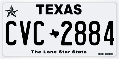 TX license plate CVC2884