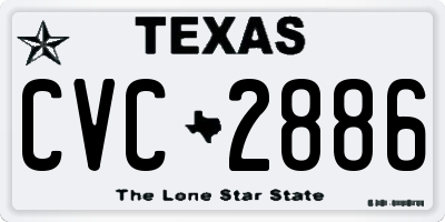 TX license plate CVC2886