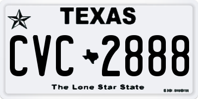 TX license plate CVC2888