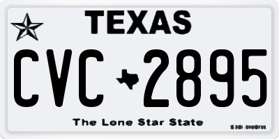TX license plate CVC2895