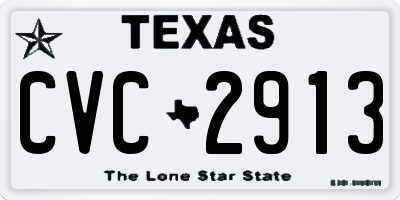 TX license plate CVC2913