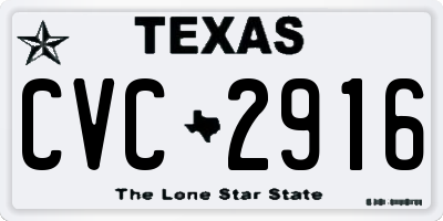 TX license plate CVC2916