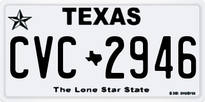 TX license plate CVC2946