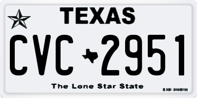 TX license plate CVC2951