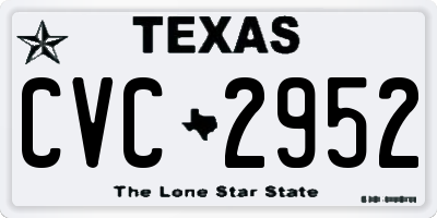 TX license plate CVC2952
