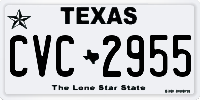 TX license plate CVC2955