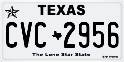 TX license plate CVC2956