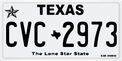 TX license plate CVC2973