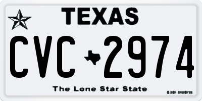 TX license plate CVC2974