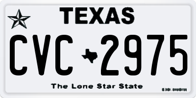 TX license plate CVC2975