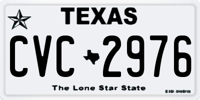 TX license plate CVC2976