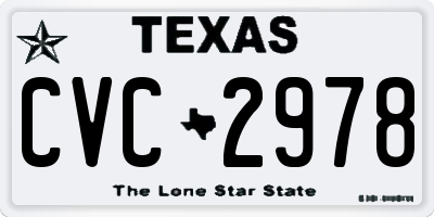 TX license plate CVC2978