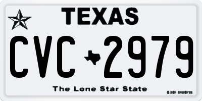 TX license plate CVC2979