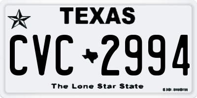 TX license plate CVC2994