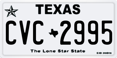 TX license plate CVC2995