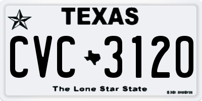 TX license plate CVC3120