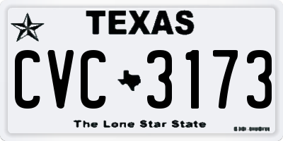 TX license plate CVC3173
