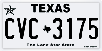 TX license plate CVC3175