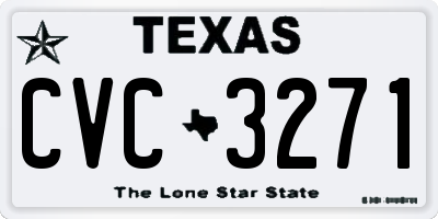 TX license plate CVC3271