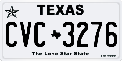 TX license plate CVC3276