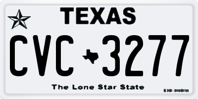 TX license plate CVC3277