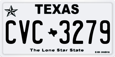TX license plate CVC3279