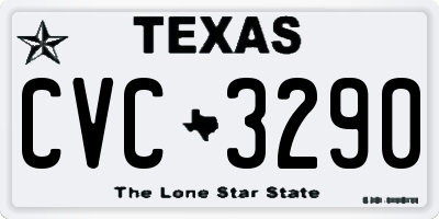 TX license plate CVC3290