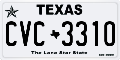TX license plate CVC3310