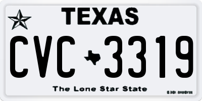 TX license plate CVC3319