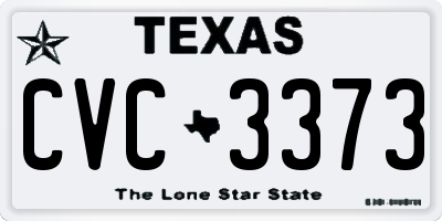 TX license plate CVC3373