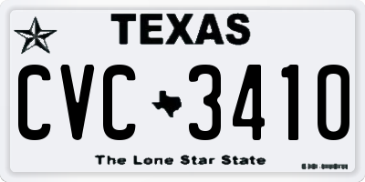 TX license plate CVC3410