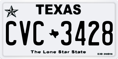 TX license plate CVC3428