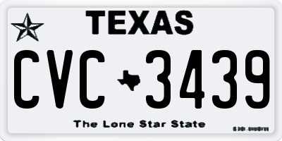 TX license plate CVC3439
