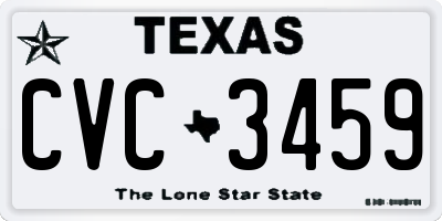 TX license plate CVC3459