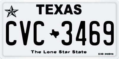 TX license plate CVC3469