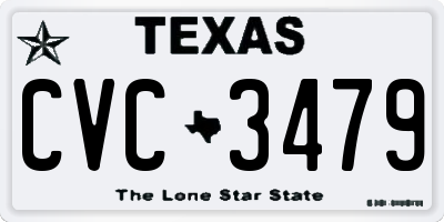 TX license plate CVC3479