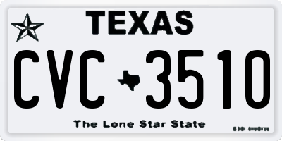 TX license plate CVC3510