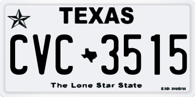 TX license plate CVC3515