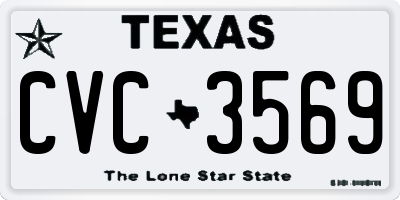 TX license plate CVC3569